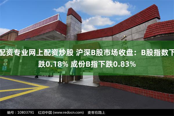 配资专业网上配资炒股 沪深B股市场收盘：B股指数下跌0.18% 成份B指下跌0.83%