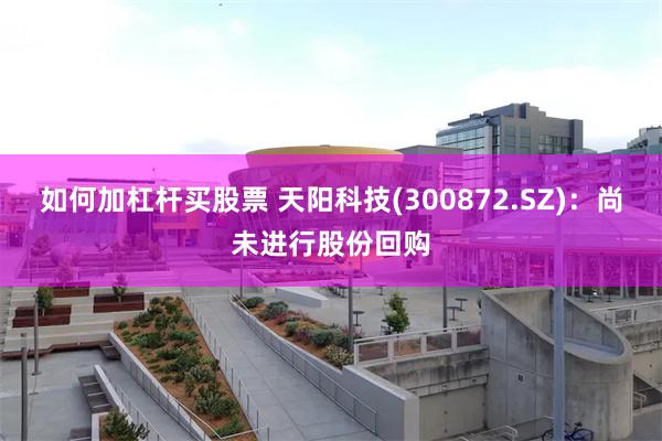 如何加杠杆买股票 天阳科技(300872.SZ)：尚未进行股份回购